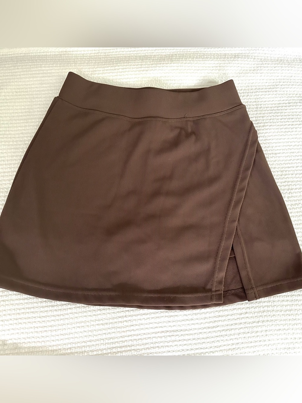 Taupe Athletic Skort with Front Slit